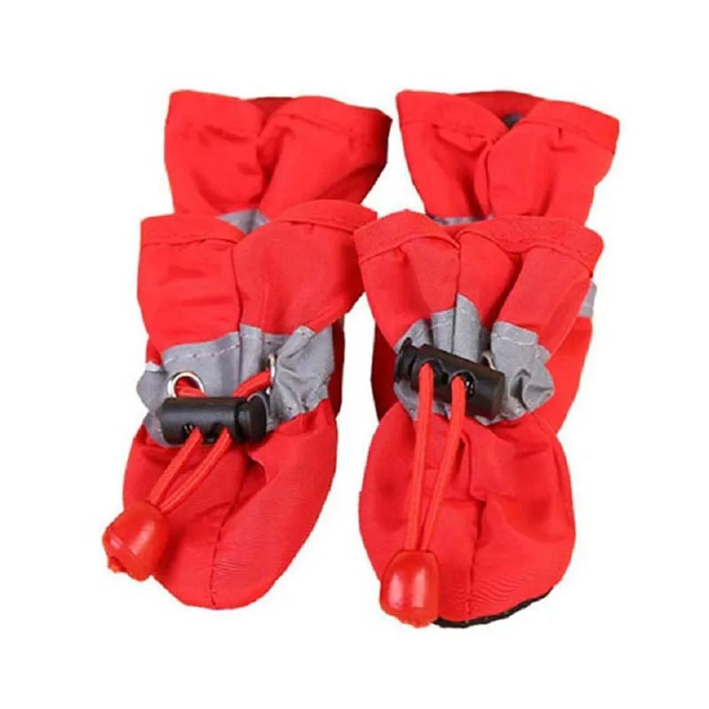 Warm Anti-Slip Cotton Dog Shoes & Socks | Thick Protective Boots for Small Dogs & Cats | Set of 4 | RUNGEAR