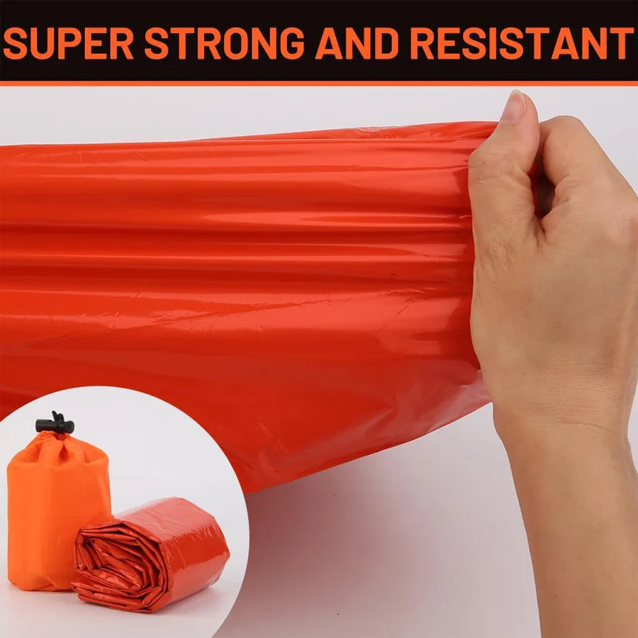 RUNGEAR Emergency Survival Sleeping Bag | Ultralight Aluminium Bivy for Extreme Cold, Trail Running & Disaster Preparedness
