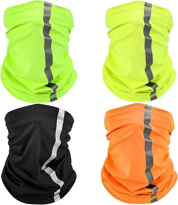 Reflective Running Gear: Neon Safety, UV Protection, Wind Protection Neck Gaiter / Rungear