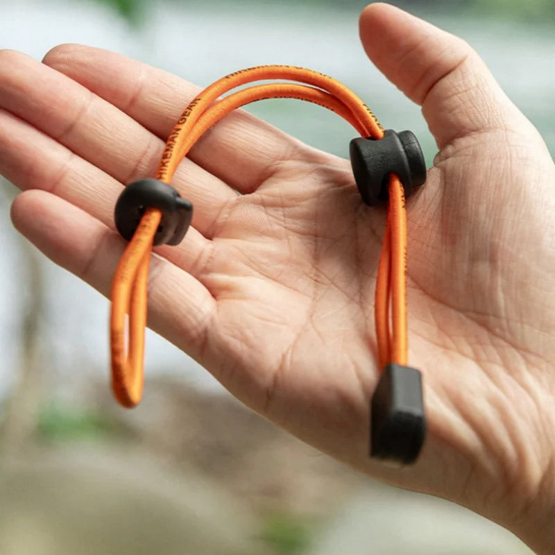 Trail Gear Accessories: HIKEMAN 4pcs Elastic Ropes, Adjustable Strap, Fixed Retention Buckle / Rungear