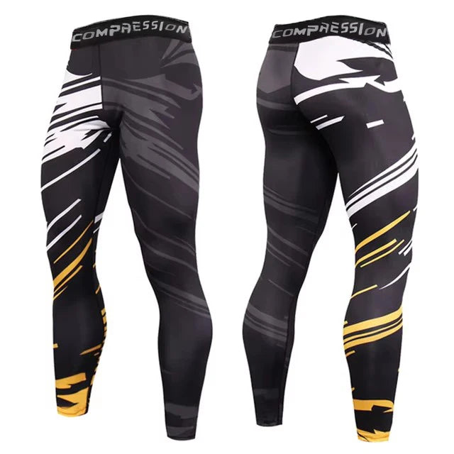 Men's Compression Apparel: Casual Compression Workout Sports Leggings Pants / Rungear