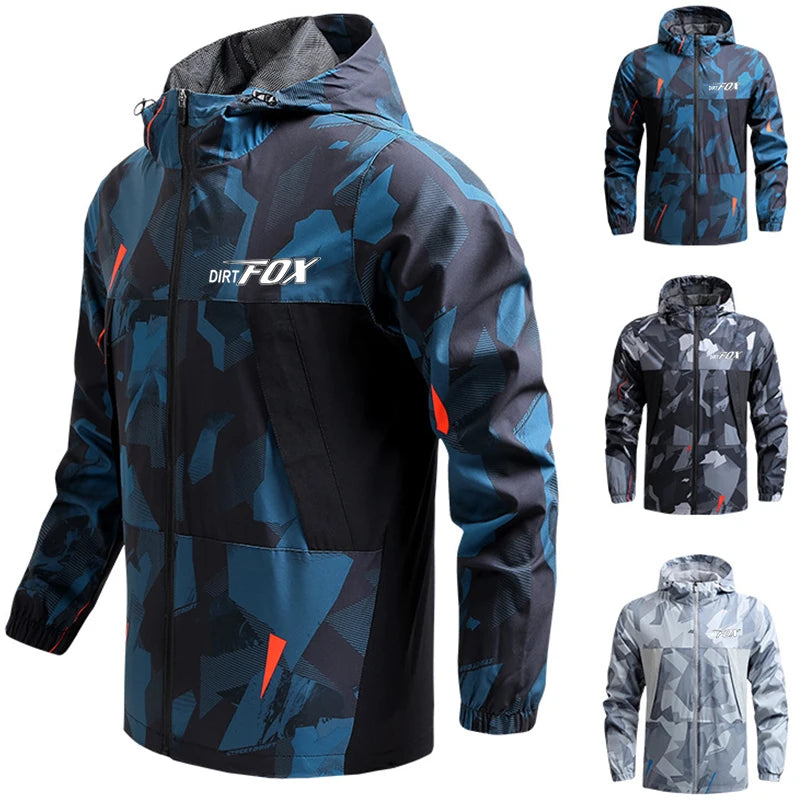 DIRTFOX Men's Windproof Light Jacket For Racing Road Bicycle Mountain Hiking Walking