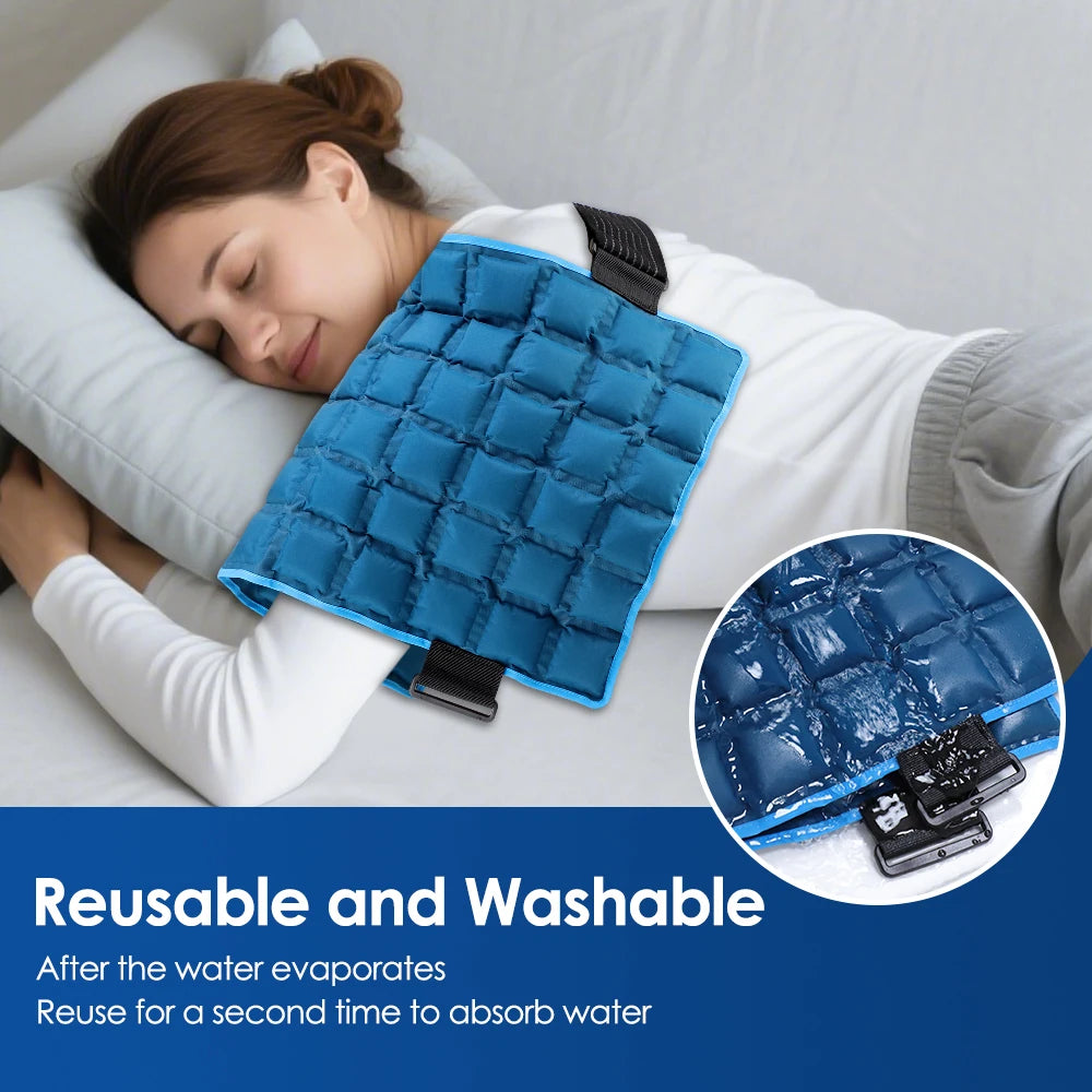 Recovery Gear Accessories: Reusable, Large Hot/Cold Compress Ice Pack, Wrap Therapy Massage Pad For Muscle Strain / Rungear