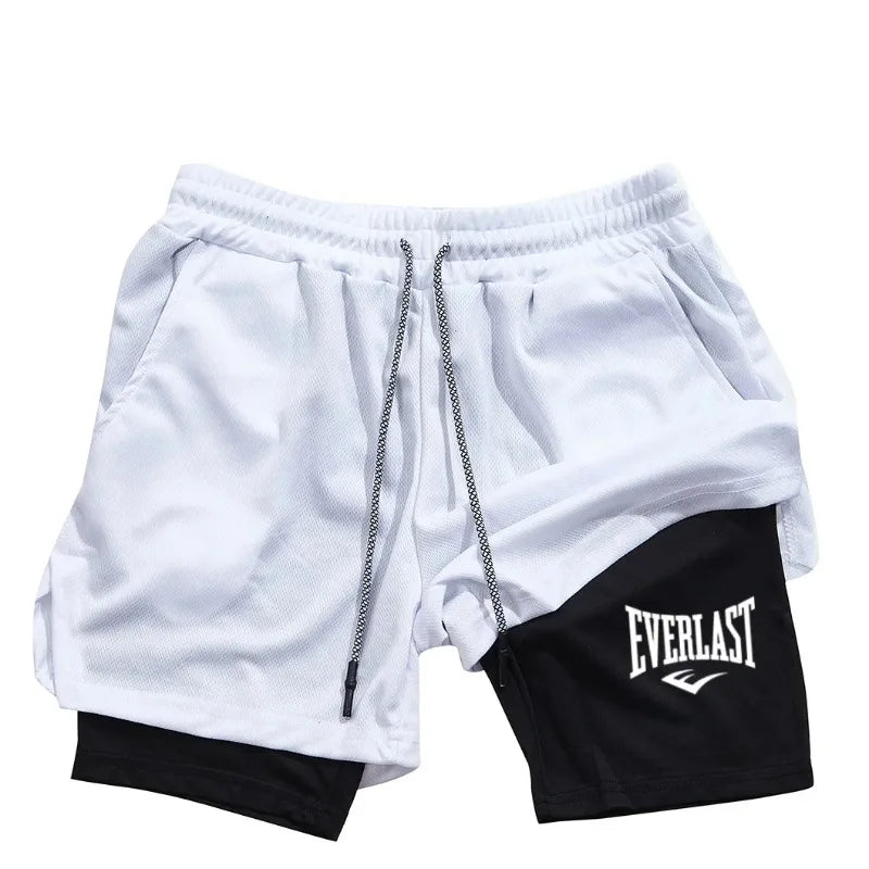 Men's 2-in-1 Compression Training Shorts | Moisture-Wicking Quick-Dry