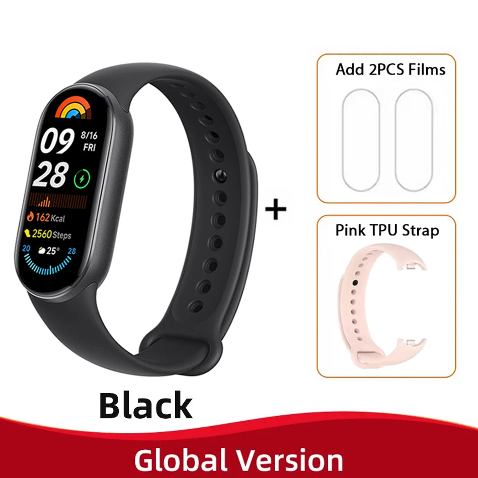 Global Version Xiaomi Smart Band 9 – 1.62" AMOLED, 21-Day Battery, Heart Rate & SpO₂ Tracker