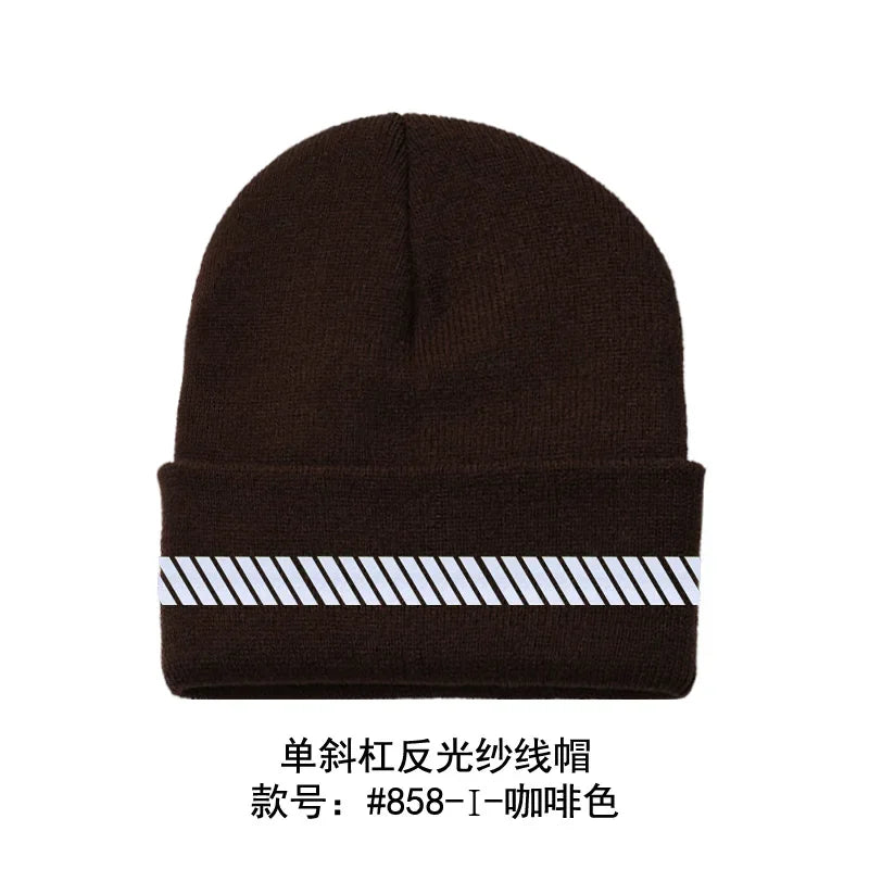 Reflective Hat Gear: High Visibility Safety Beanie, Reflective Knit, Ribbed Warm Winter Hats for Night Running, Hiking, Cycling / Rungear