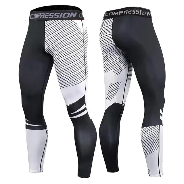 Men's Compression Apparel: Casual Compression Workout Sports Leggings Pants / Rungear