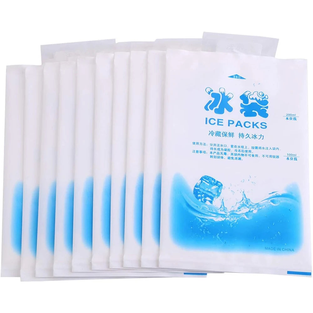 Recovery Gear Accessories: 10PC Reusable, Eco-Friendly Hot and Cold Gel Packs for Injuries, Pain Relief / Rungear