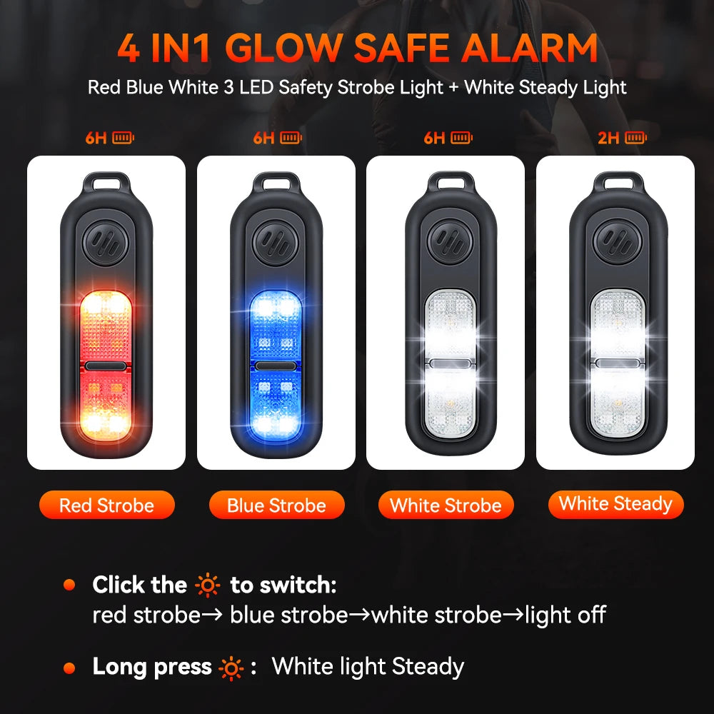 Awapow Personal Safety Alarm — 130dB Rechargeable Keychain with LED Light