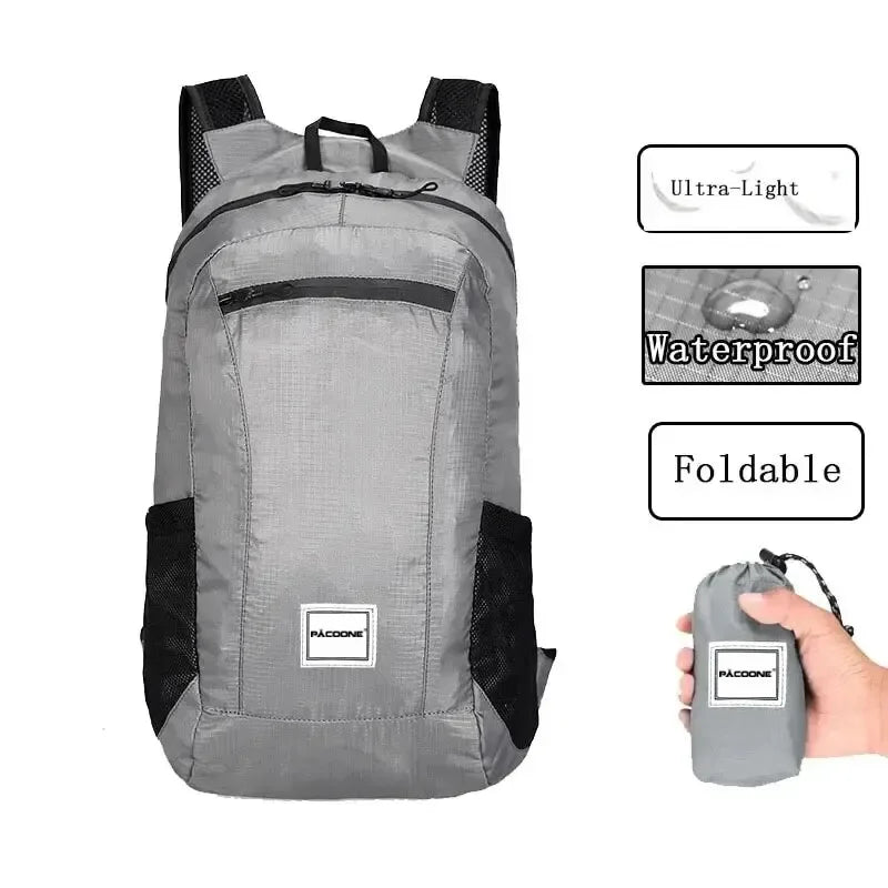 20L Ultralight Foldable Hiking Daypack | Waterproof Packable Backpack with Rain Cover