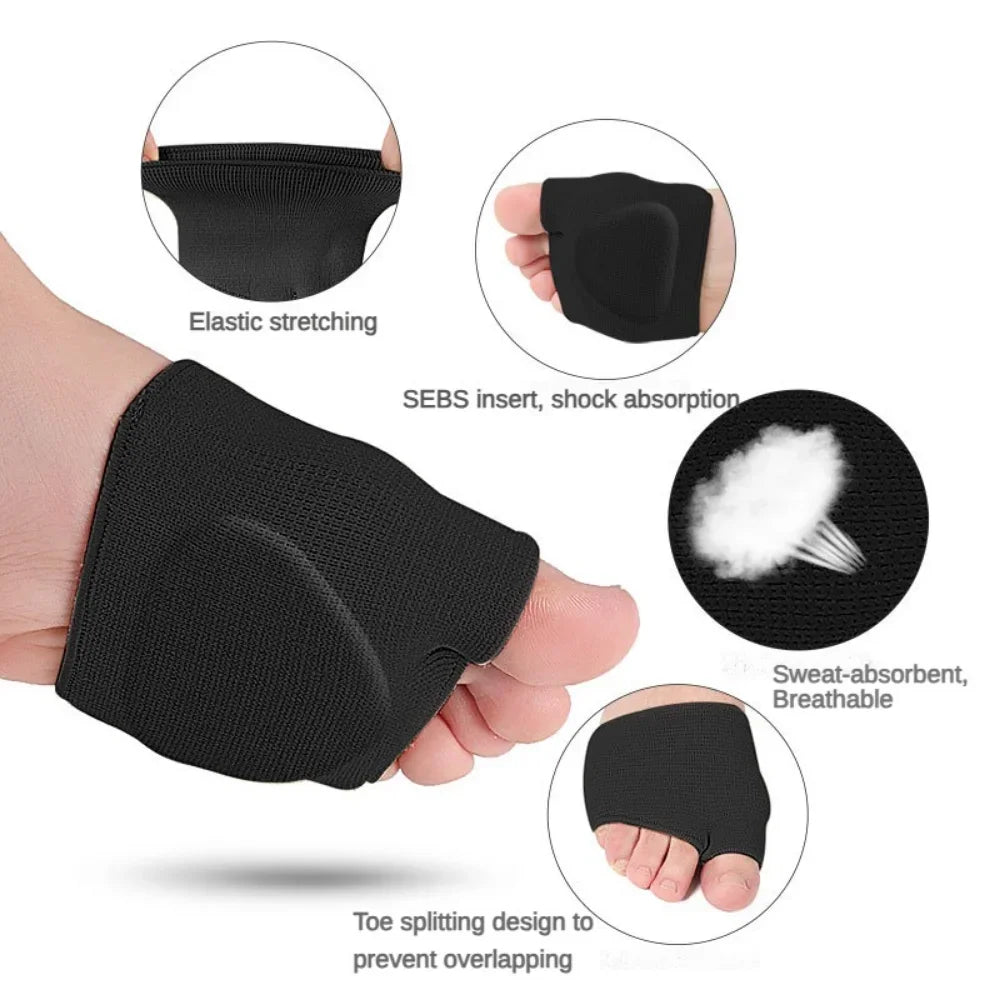 Metatarsal Pads Forefoot Cushions – Anti-Slip Shock-Absorbing Silicone Foot Protectors for Bunions, Hammer Toe & Foot Pain Relief | RUNGEAR