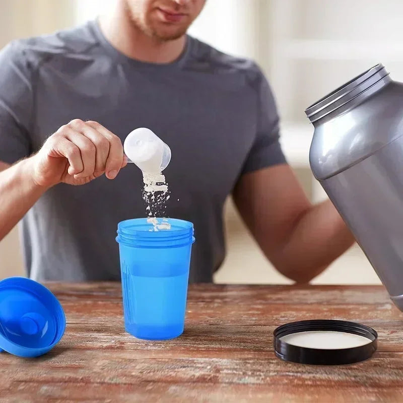 600ml Sports Protein Shaker Bottle – Lightweight Portable 20oz Plastic Shake Cup for Gym, Running & Fitness | RUNGEAR