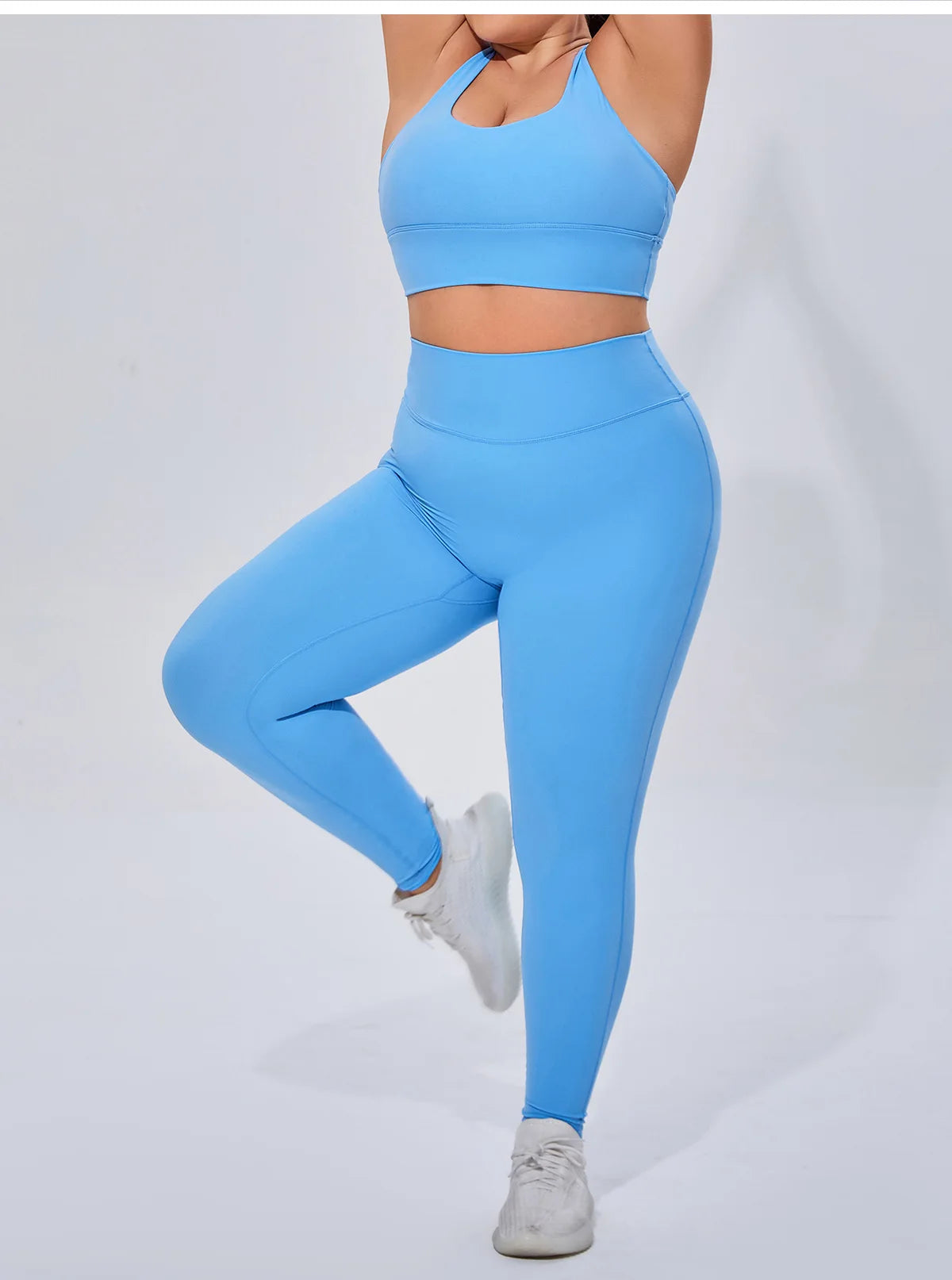 Plus Size Women's Running Apparel: Quick-Dry, Comfortable, High Stretch, Breathable Sports Bra And High Stretch Breathable Leggings / Rungear