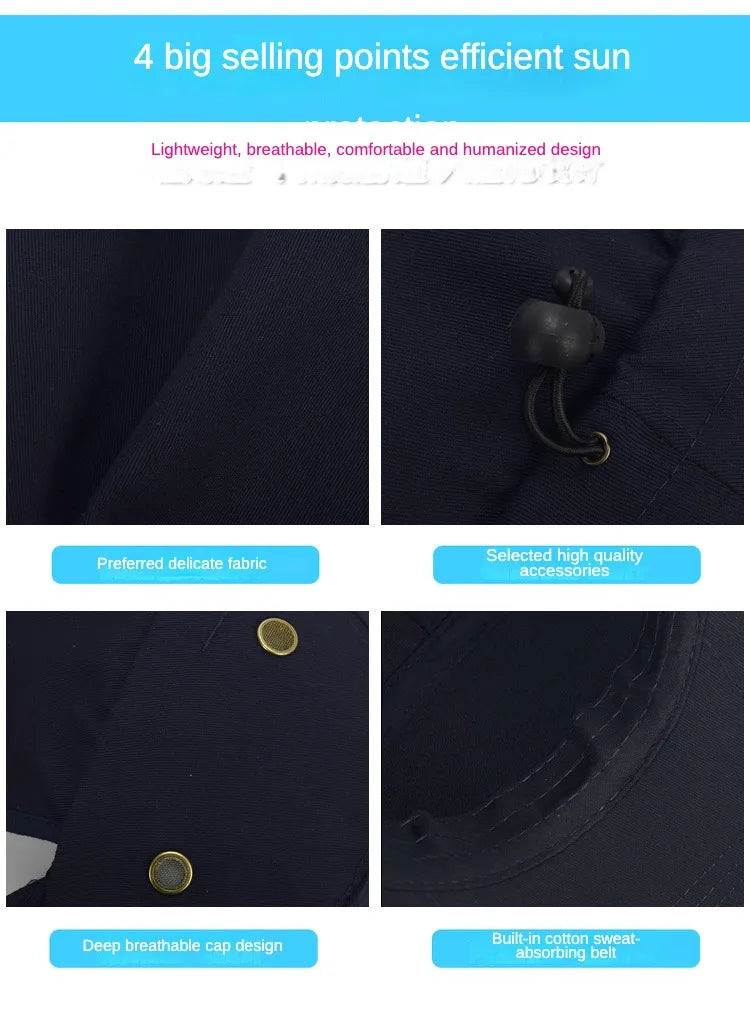 Outdoor Sun Hat Cap With Sun Protection and Neck Flap For Men And Women