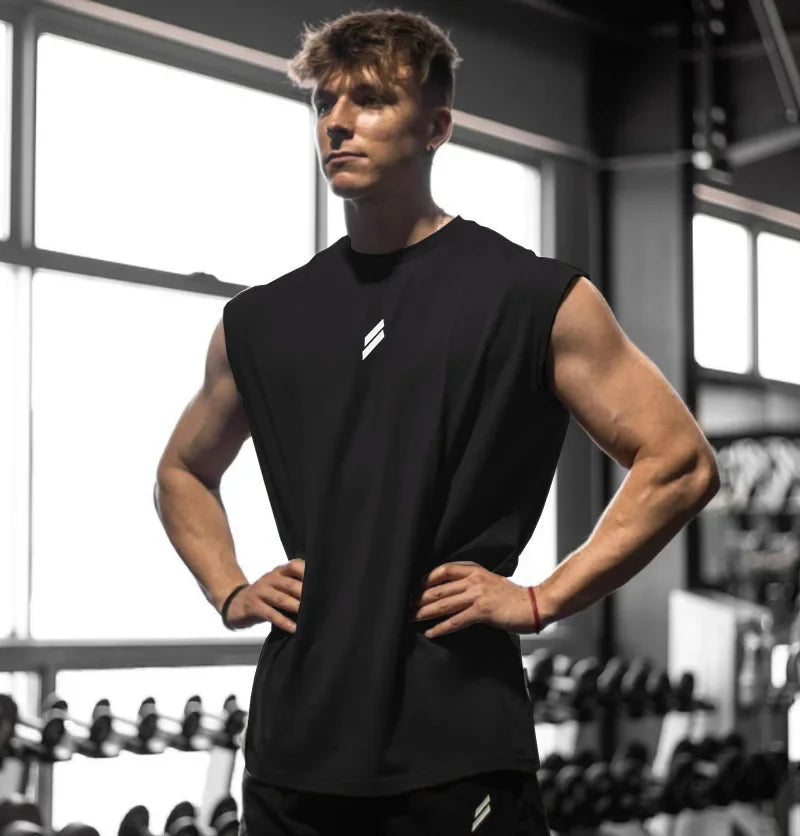 Men's Running Apparel: Sleeveless, Quick-Dry, Breathable Mesh Workout Tank T-Shirt / Rungear