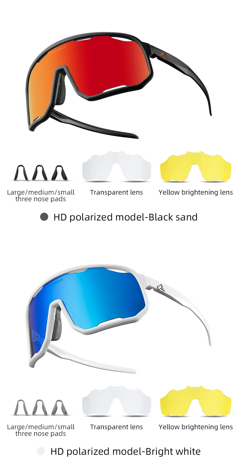 Sunglasses Running Gear: ROCKBROS Polarized Sunglasses, Outdoor UV400 Protection, Sports Eyewear for Outdoor Sports / Rungear
