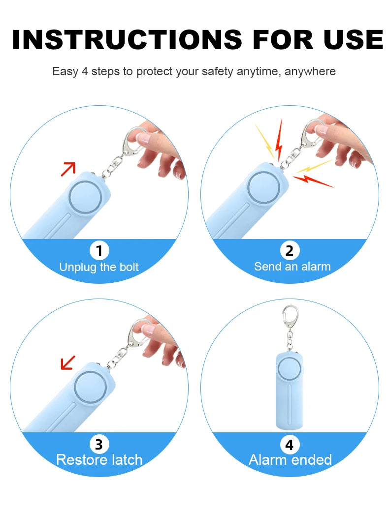 ARIZA AF9400 Personal Safety Alarm — 130dB Loud Keychain for Runners & Solo Athletes
