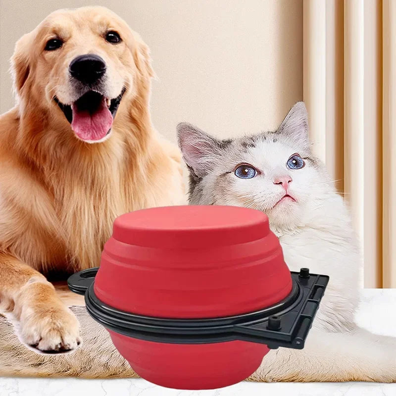 2-in-1 Foldable Portable Outdoor Travel Dual Food And Water Bowl