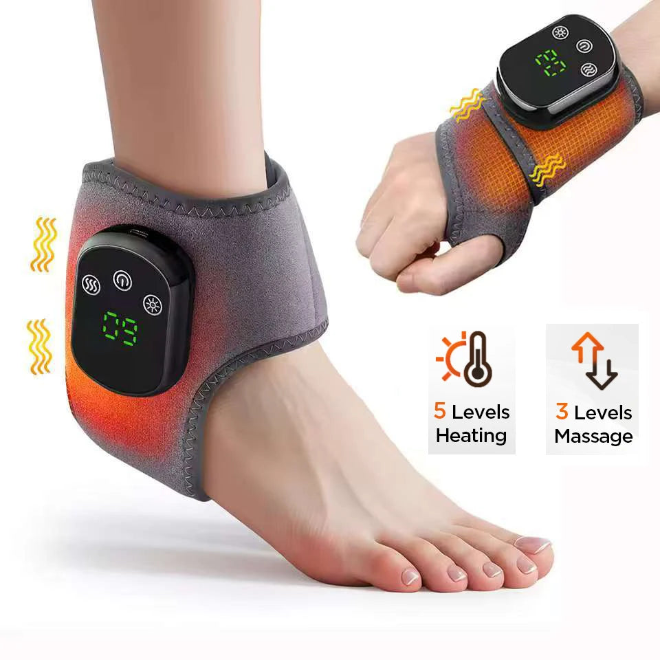 Electric Heating Wrist Brace Vibration Massage Hot Compress Ankle Wrap And Hand Protector Rechargeable Wristband