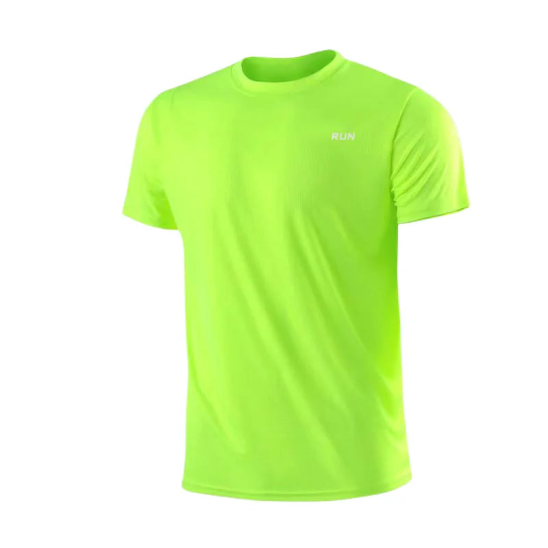 Men's Moisture Wicking Lightweight Quick Dry Round Neck Short Sleeve Gym Running Exercise Sports T-Shirt