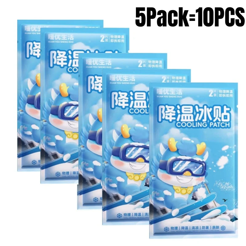 Cooling Gel Patches – Instant Physical Cooling Sheets for Fever, Heatstroke & Summer Relief | Adults & Kids