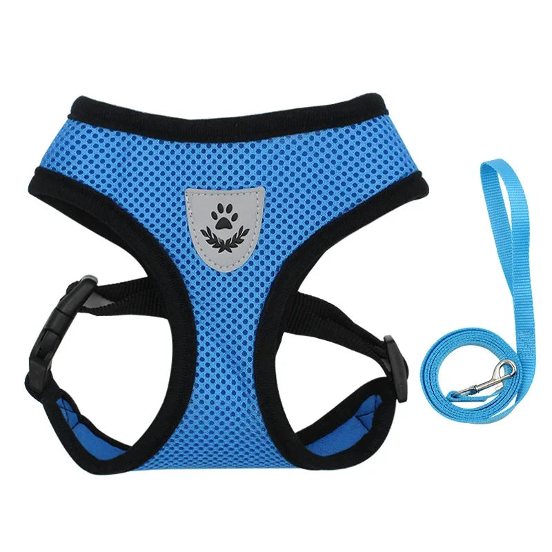 Breathable Mesh Dog & Cat Harness | Reflective, Quick-Release | Small to Medium | 6 Colours