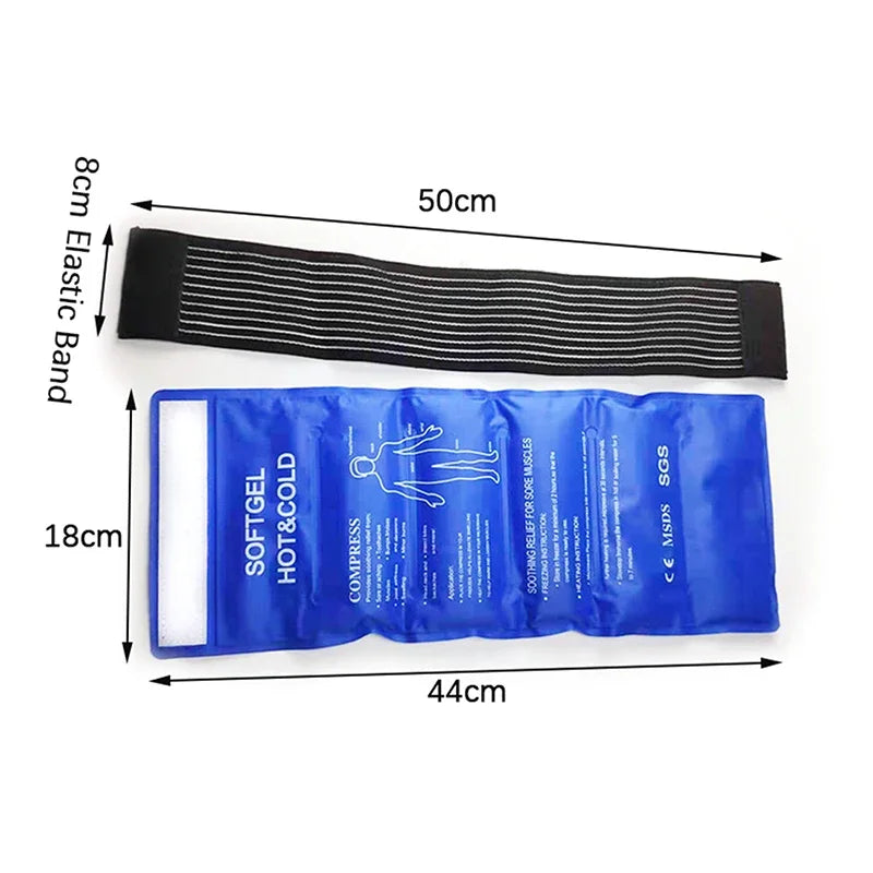 Recovery Gear Accessories: 1PC Reusable Hot/Cold Gel Pack for First Aid, Sports Muscle Pain, Cooling Mat Gel Therapy / Rungear