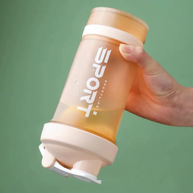 Hydration Gear Accessories: VIE LENTE 500ML Portable, Leakproof, Protein Powder Shaker Bottle for Outdoor Travel, Fitness / Rungear