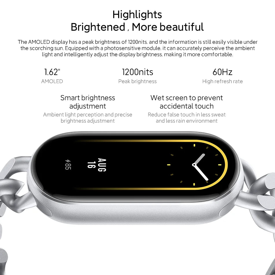 Global Version Xiaomi Smart Band 9 – 1.62" AMOLED, 21-Day Battery, Heart Rate & SpO₂ Tracker