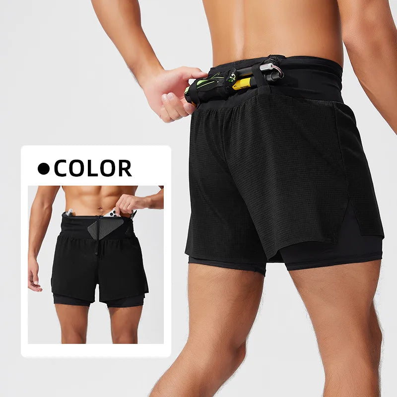 Men's Activewear Shorts: Summer Double Layer, Quick Dry, Breathable Running Sports Shorts / Rungear