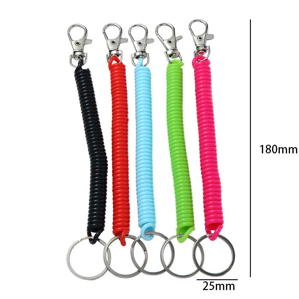 Elastic Coil Spring Wrist Keychain – Stretch Spiral Wristband Key Ring for Running, Gym & Outdoor Use | RUNGEAR