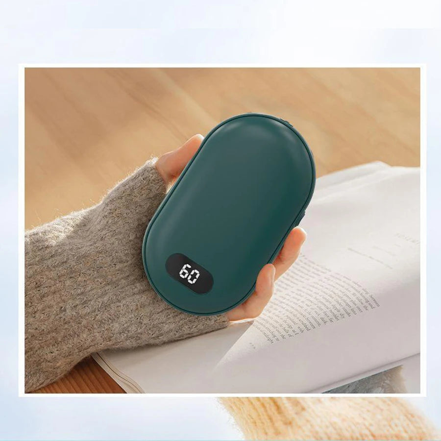 Double-Sided Rechargeable Hand Warmer — 2 Heat Settings | Portable Pocket Warmer
