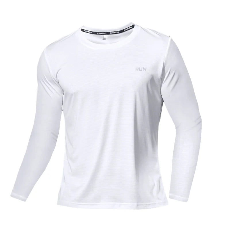 Men's Quick Dry Apparel: Long Sleeved, Breathable, Sweat Absorbing Shirt for Running, Hiking, Outdoor Sports / Rungear