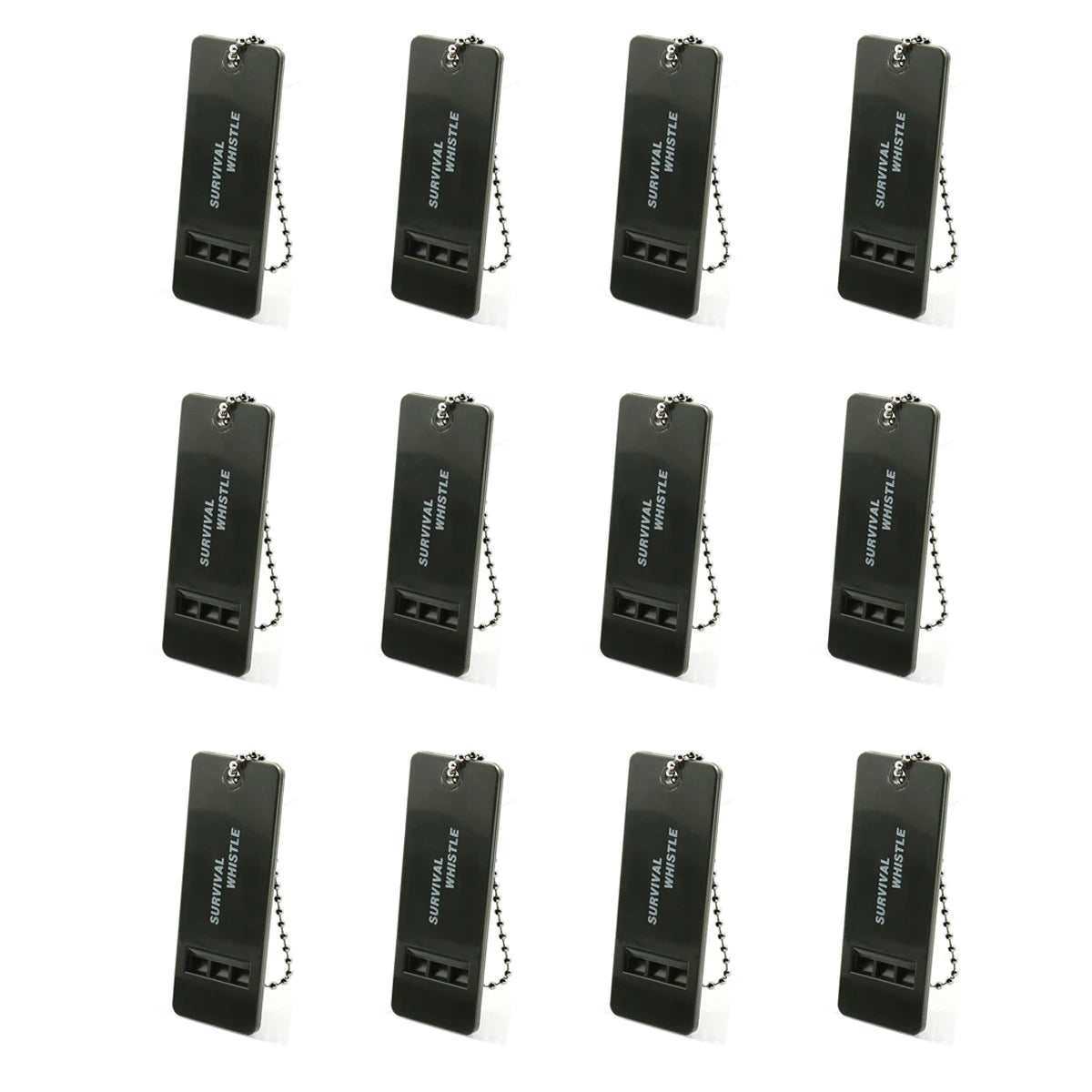 RUNGEAR Tri-Frequency Survival Whistle | Loud Flat Keychain Safety Whistle — 3, 6 & 12 Pack