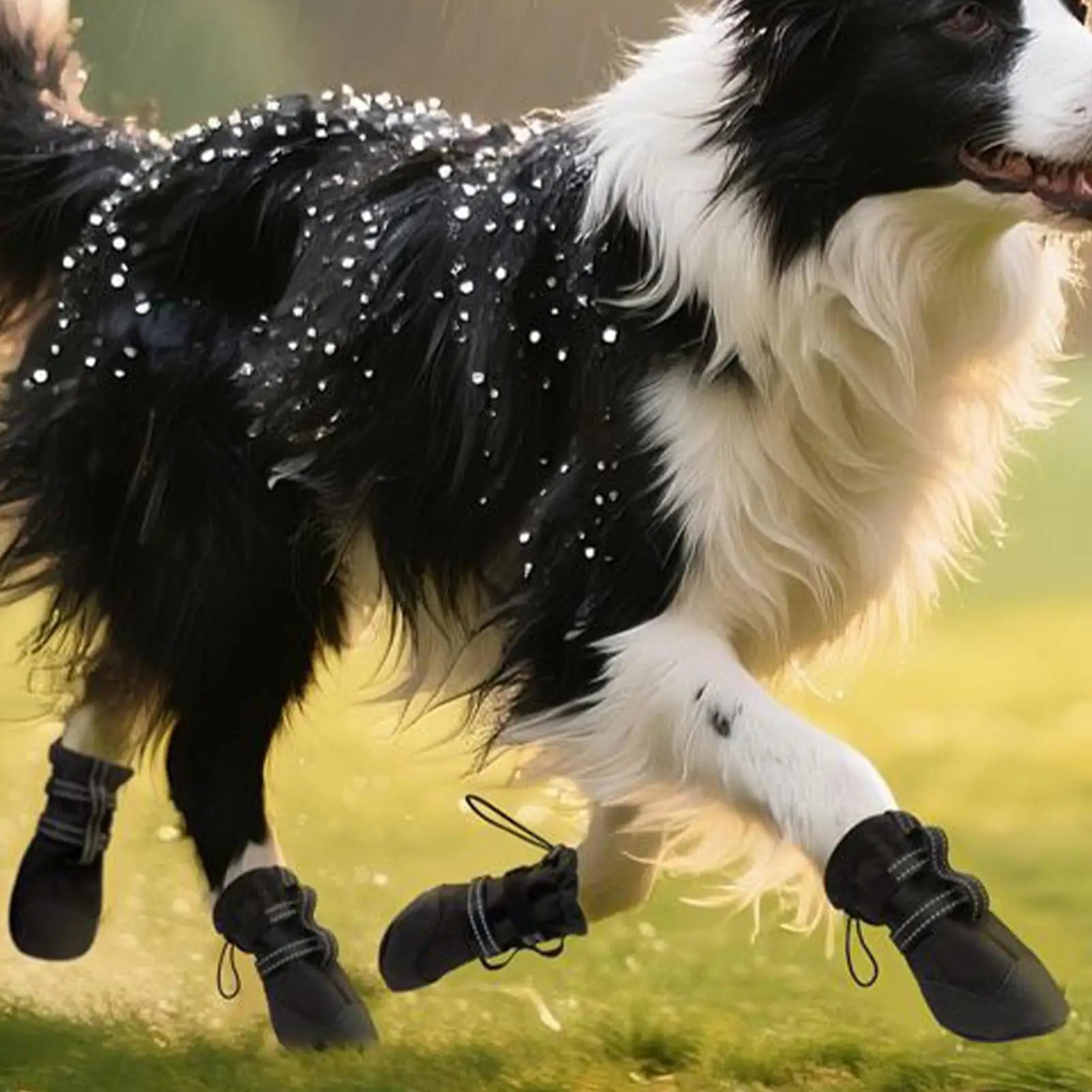 Dog Boots 4PC Set – Wool Anti-Slip Protective Booties for Medium & Large Dogs | Wound Recovery, Hiking, Outdoor & Beach