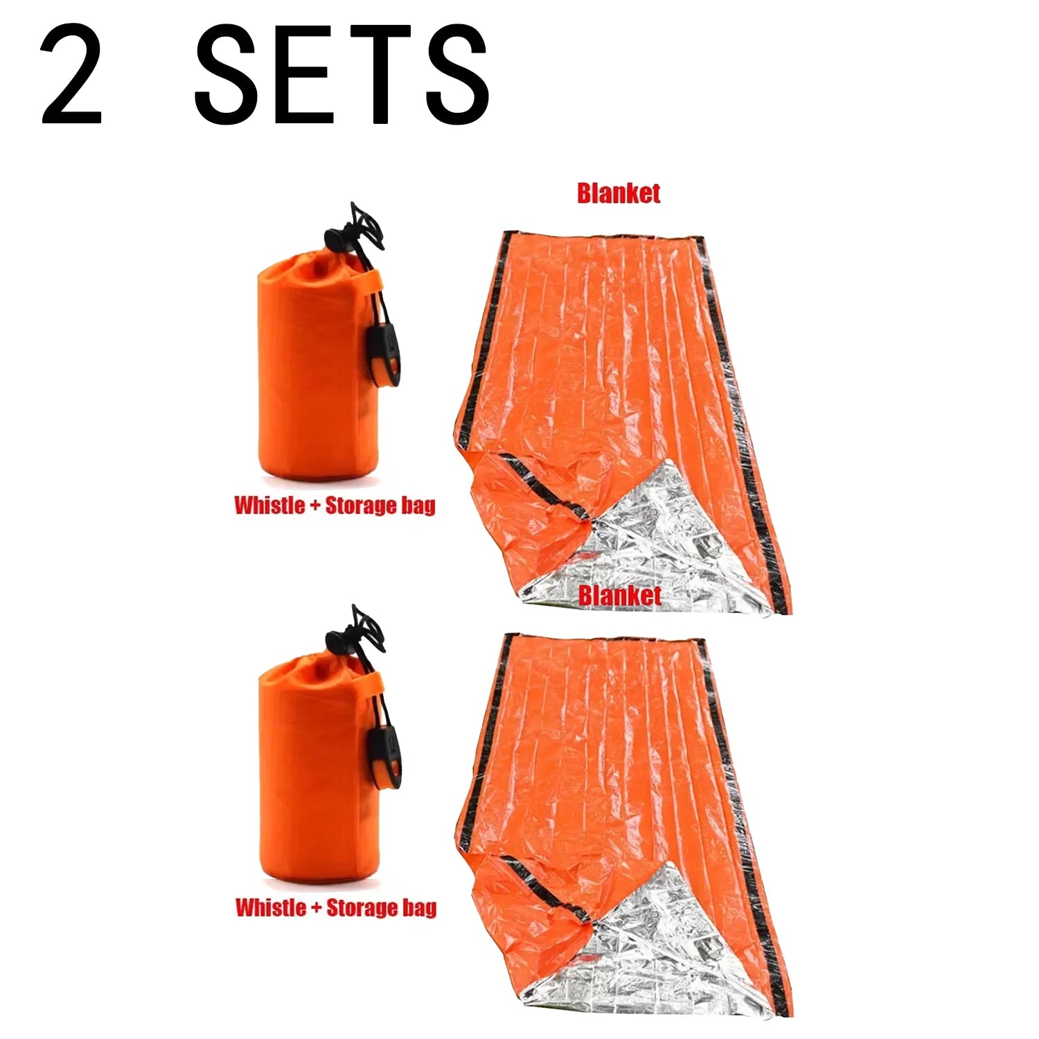 Emergency Survival Sleeping Bag | Waterproof Thermal Mylar Blanket for First Aid & Rescue
