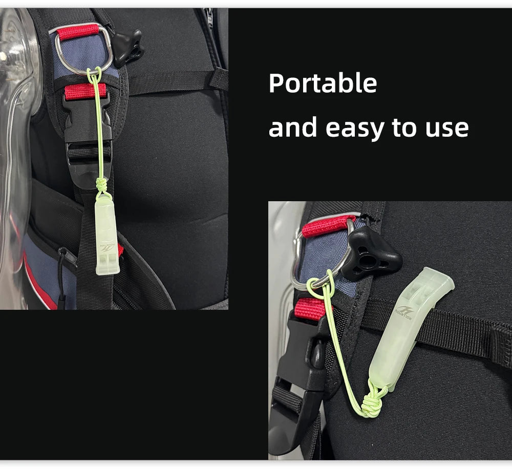 RUNGEAR Luminous Glow-in-the-Dark Safety Whistle | Ultra High-Decibel Emergency Whistle for Trail Running, Water Sports & EDC