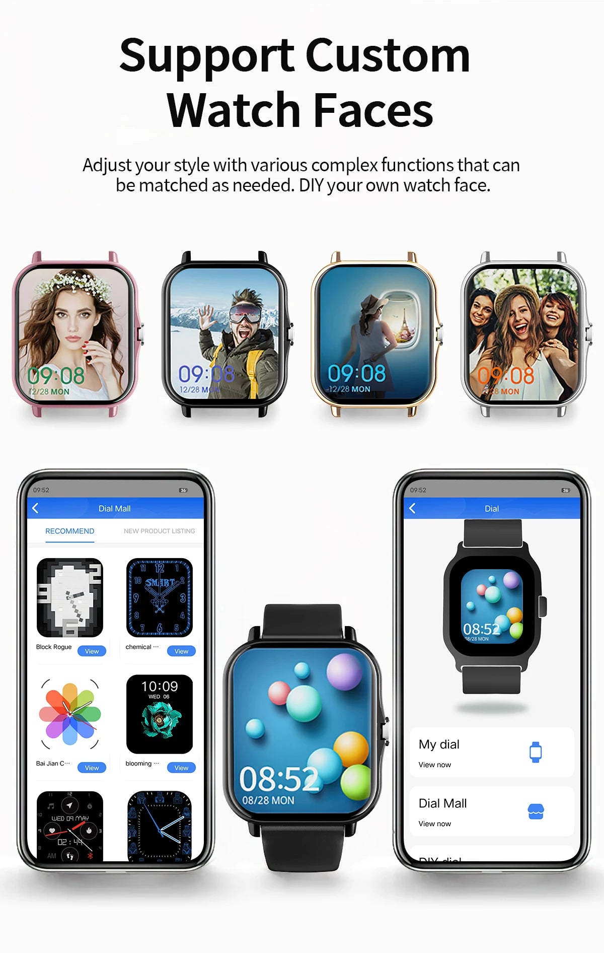 Rungear Tech Accessories: 2025 Unisex New Wireless Smartwatch With 1.83‘‘HD Screen, Call, Sports Fitness Tracker / Rungear