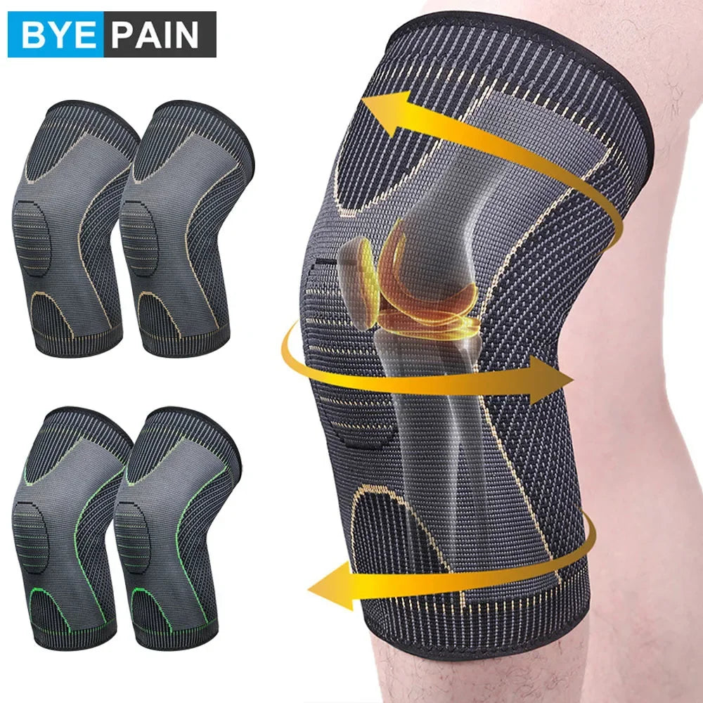 Compression Recovery Gear: Sleeve Knee Brace Support For Running, Workout, Gym, Hiking, Sports / Rungear