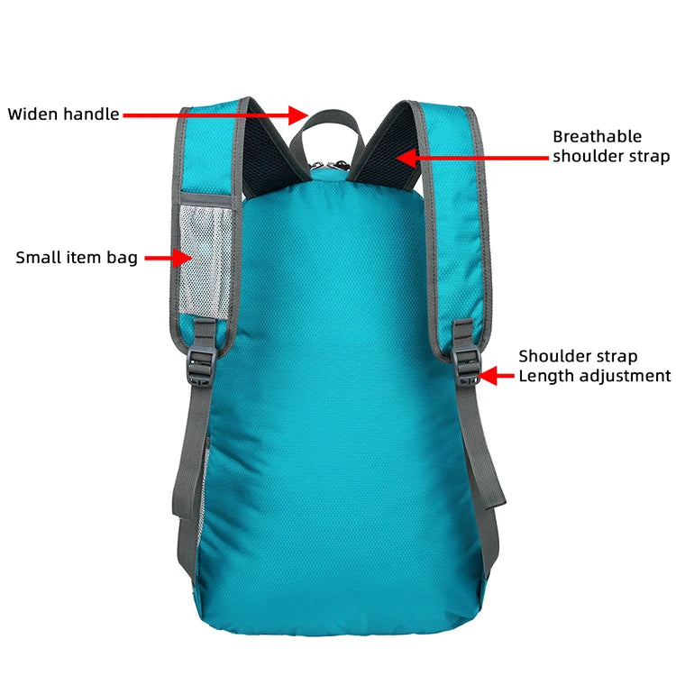 Trail Gear Accessories: 28L Packable, Foldable, Ultra Light, Outdoor Hiking Backpack / Rungear