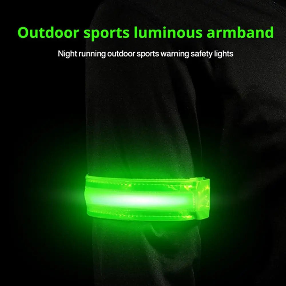 LED Reflective Armband Safety Strap High Visibility Band Running Cycling Hiking Outdoor Sports