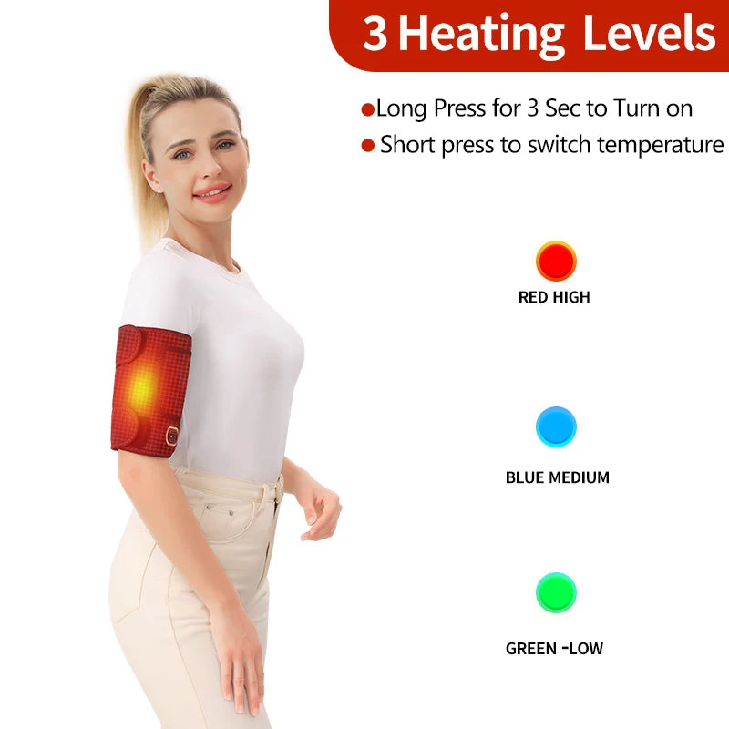 Electric Vibration & Heating Arm Massager – USB-Powered Muscle Pain Relief for Athletes | RUNGEAR