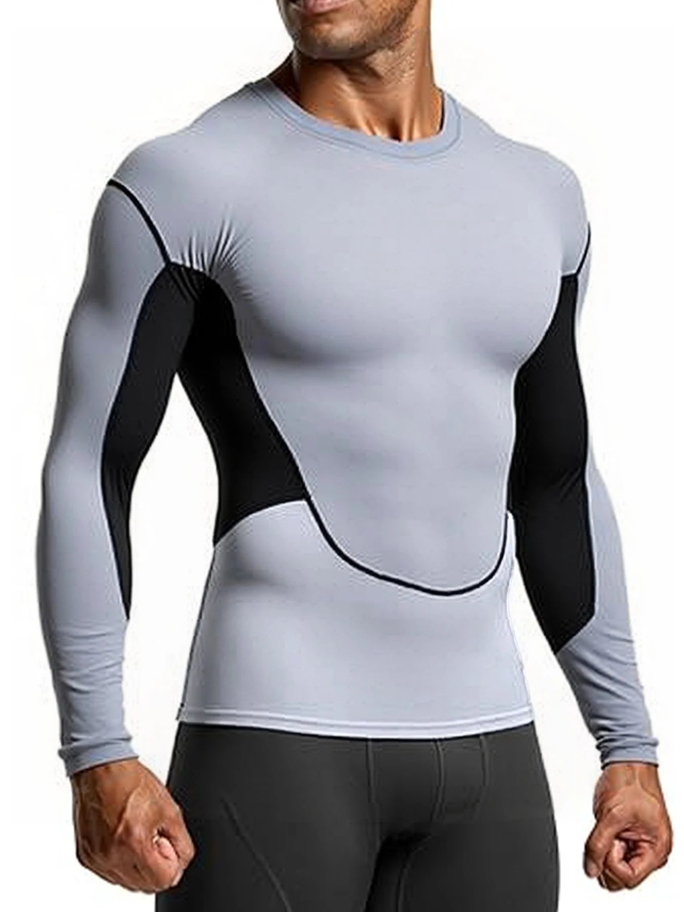 Men's Long Sleeve Compression Shirt – Quick-Dry Training Base Layer | Running & Gym