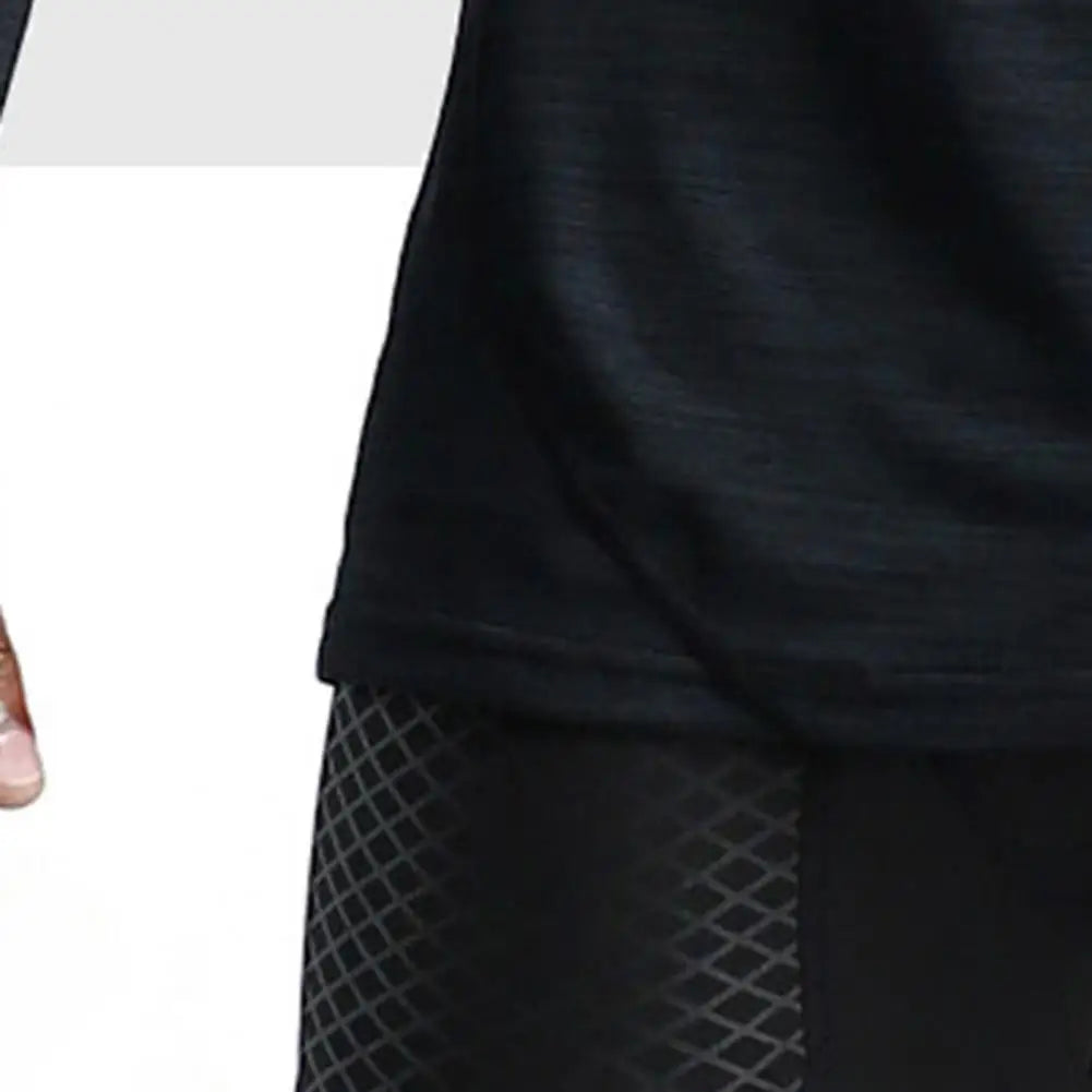 Men's Quick-Dry Apparel: Long Sleeve, Half-Zip, Pullover Running Compression Fitness Shirt / Rungear