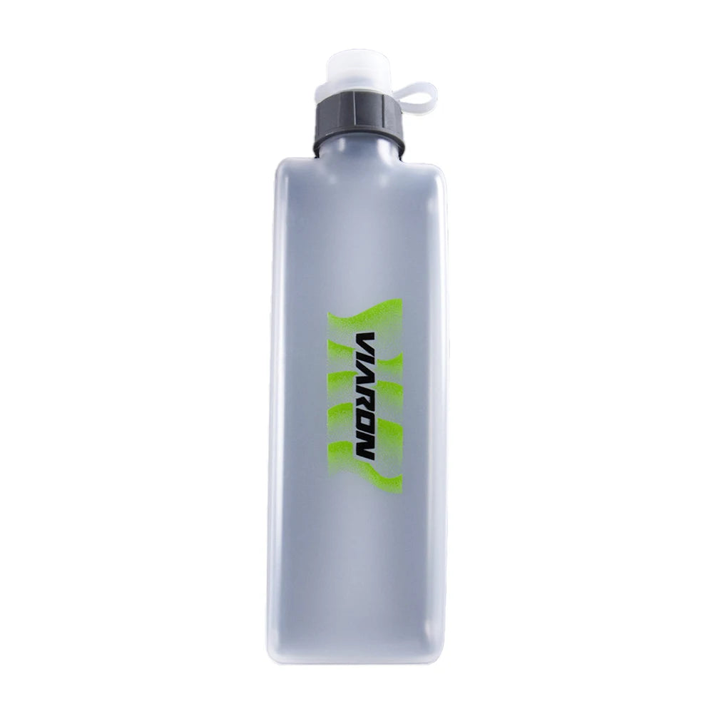 Hydration Accessories: 400ml Portable Water Bottle, Flat Kettle Style with Dust Cover for Hiking, Marathon, Running, Walking and Other Outdoor Sports / Rungear