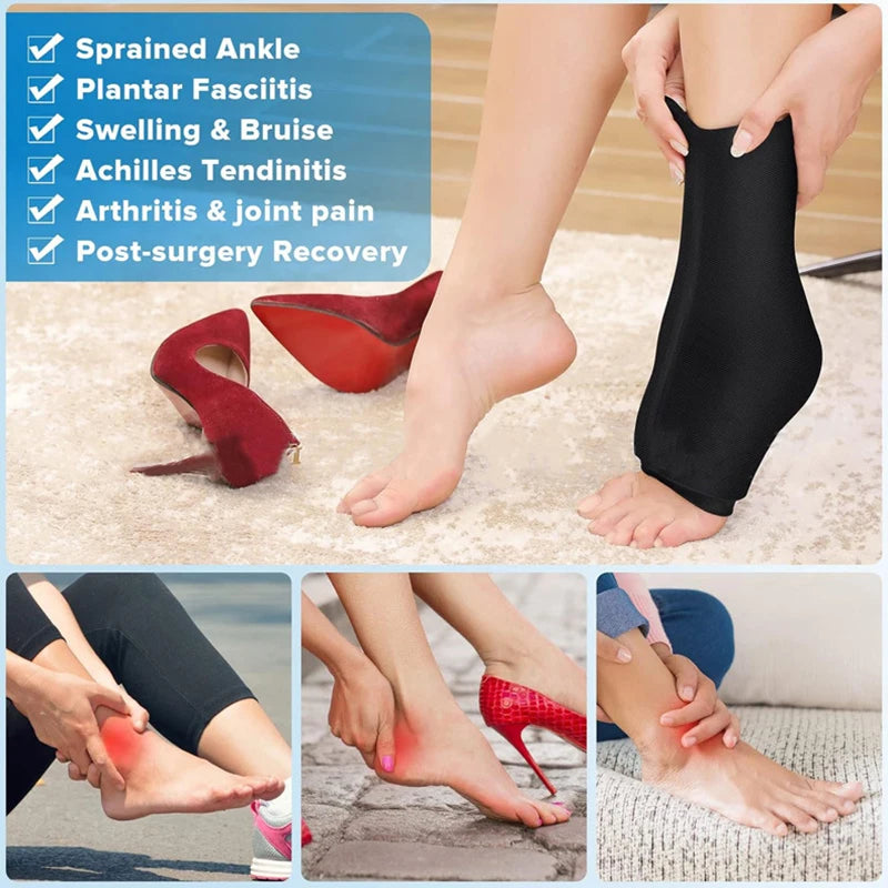 Reusable Hot & Cold Therapy Gel Foot Ice Pack Wrap – Cooling Sock for Plantar Fasciitis, Ankle Pain Relief & Arthritis | RUNGEAR