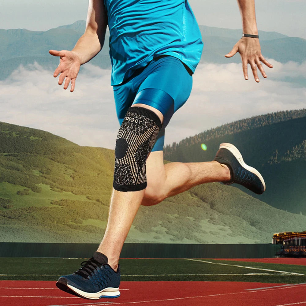 Recovery Gear Accessories: Copper Knee Compression Sleeve Brace for Arthritis Pain & Knee Pain Support / Rungear