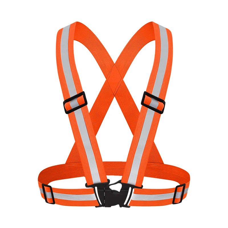 Reflective Elastic Safety Vest – Adjustable High-Visibility Gear for Night Running & Cycling