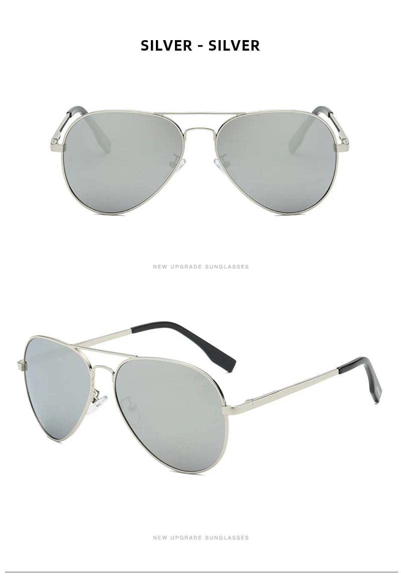 Men's Sunglasses Gear: Classic, Polarized Metal Black Aviation Sunglasses UV400 / Rungear