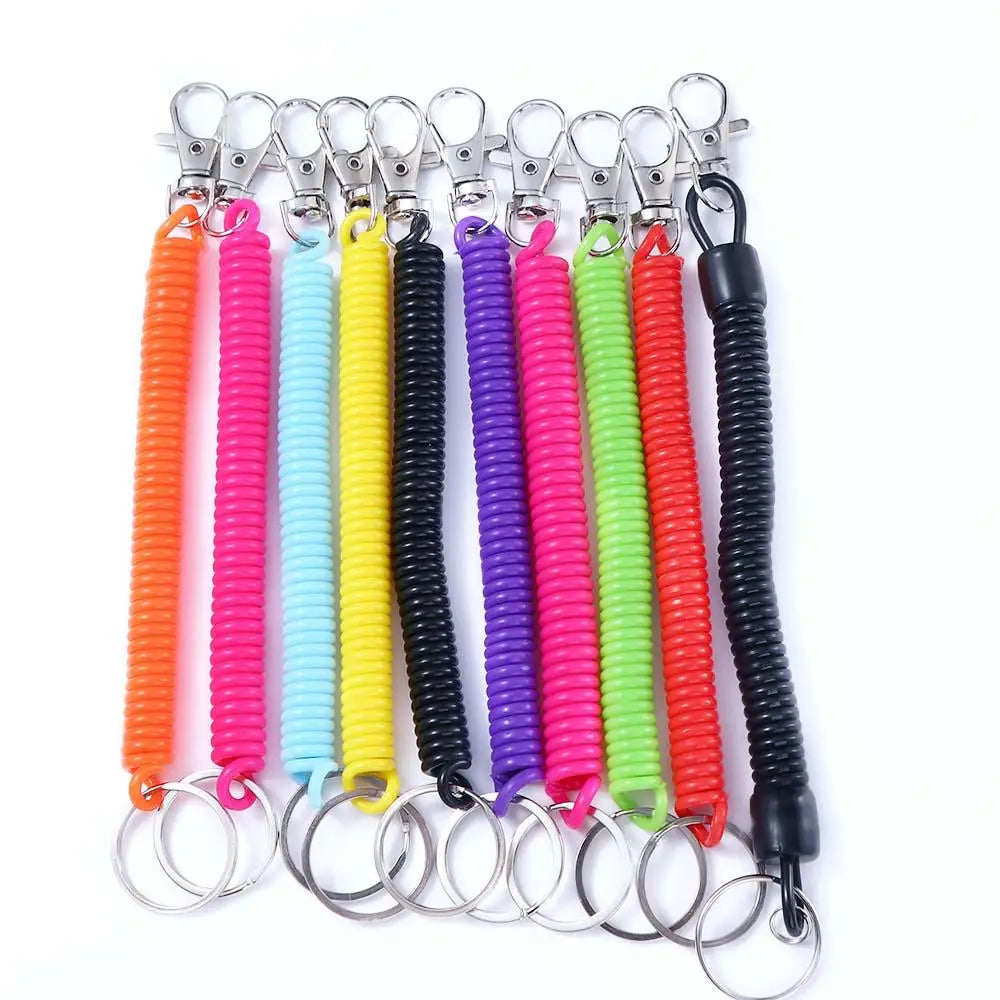 Elastic Coil Spring Wrist Keychain – Stretch Spiral Wristband Key Ring for Running, Gym & Outdoor Use | RUNGEAR